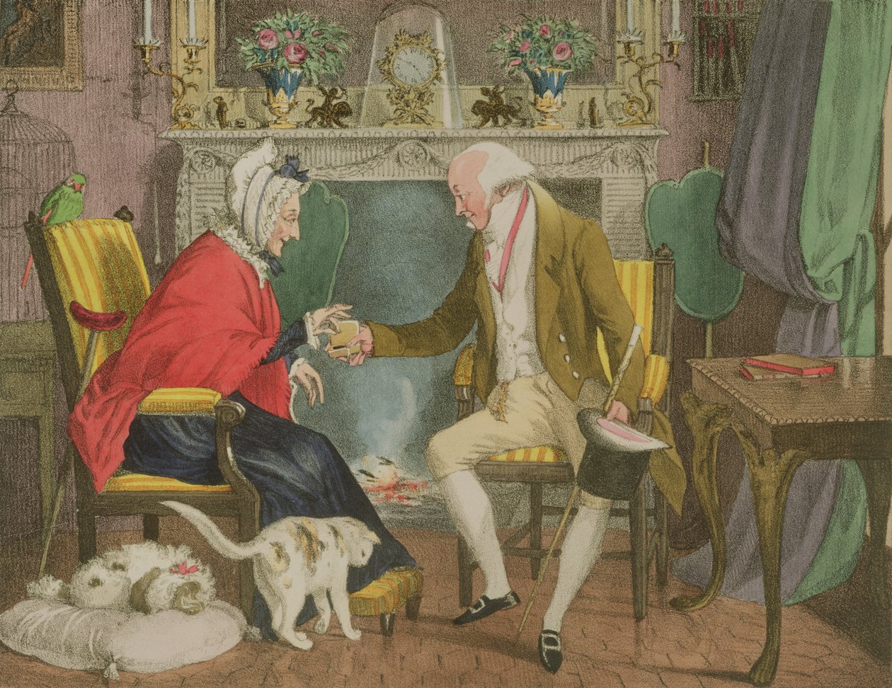 Die Prise Schnupftabak, veröffentlicht von Rodwell und Martin, 1821 von John James Chalon