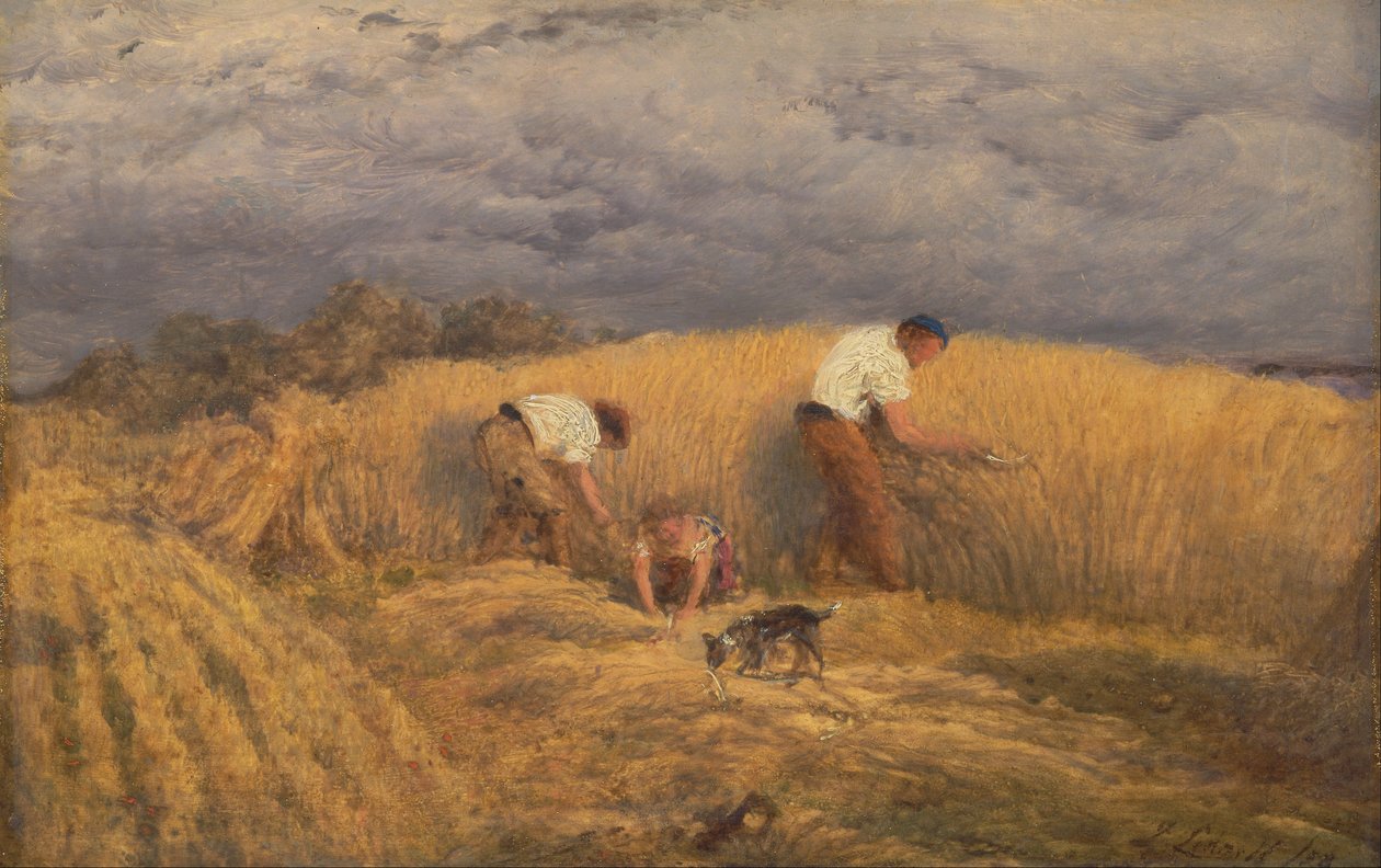 Eine fertige Studie zum Ernten von John Linnell