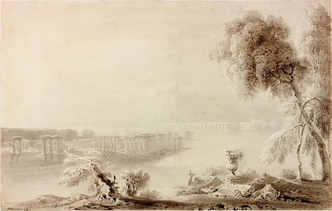 Landschaft, klassische Komposition von John Martin