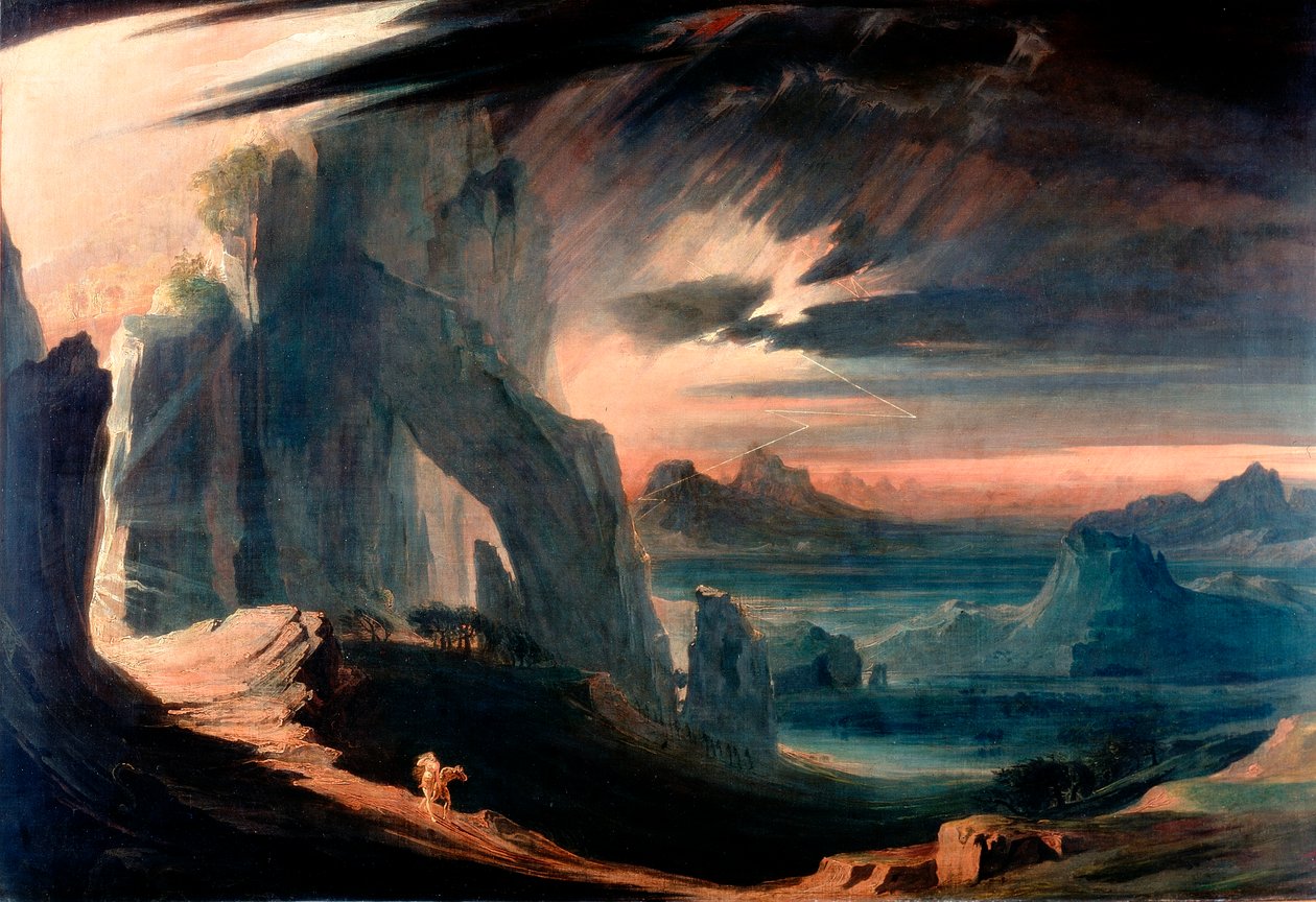 Die Vertreibung von Adam und Eva aus dem Paradies, 1823-27 von John Martin
