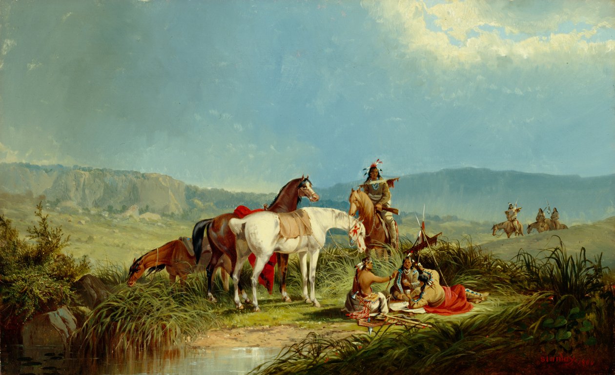 Indianer spielen Karten, 1866 von John Mix Stanley