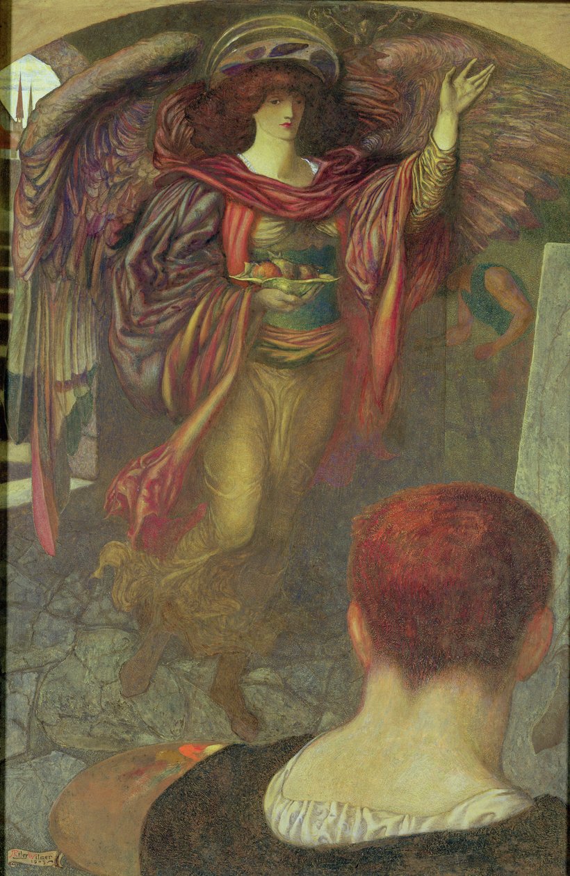 Die Vision des Malers: Angela Dorothea, 1903 von John Riley Wilmer