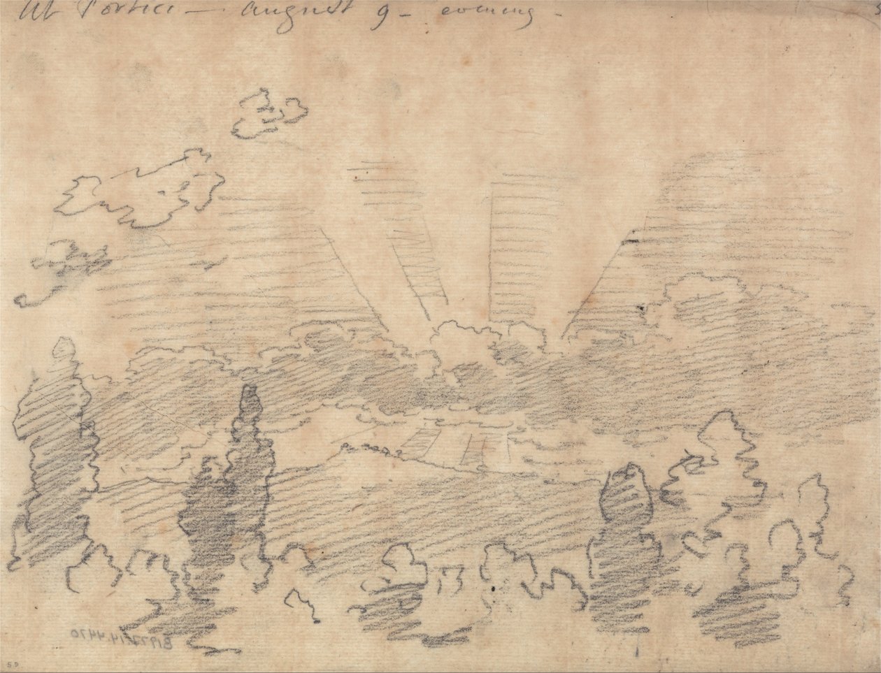 In Portici, Abend, 9. August von John Robert Cozens