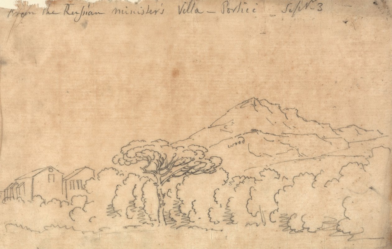 Vom Palast in Portici, 7. September von John Robert Cozens
