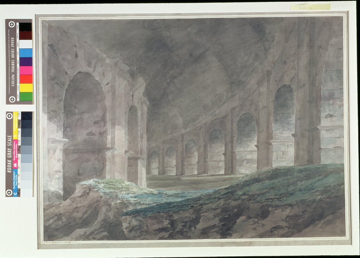Innenraum des unteren Umgangs des Kolosseums, Rom, 1778 von John Robert Cozens