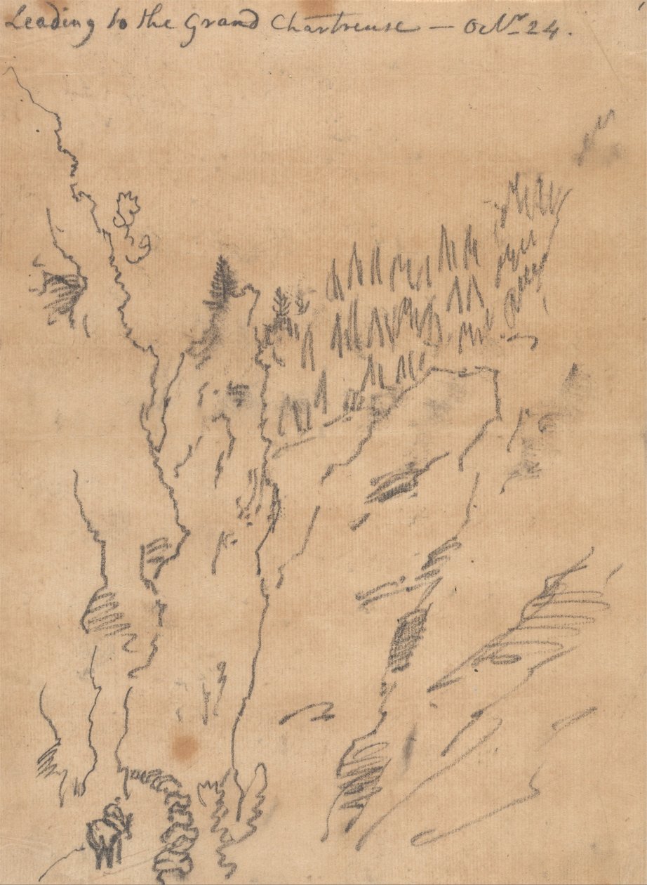 Weg zur Grande Chartreuse, 24. Oktober von John Robert Cozens
