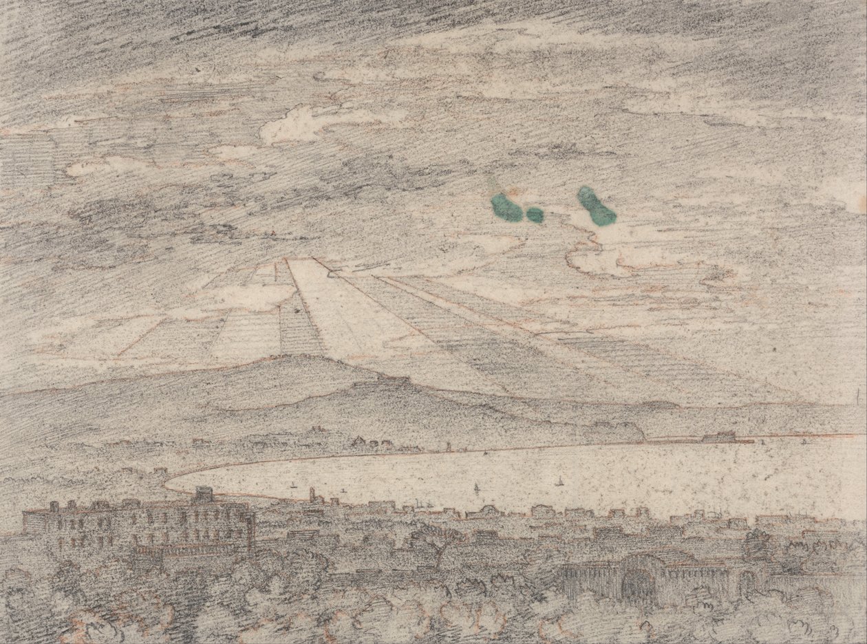 Neapel von Sir William Hamiltons Villa, Portici von John Robert Cozens