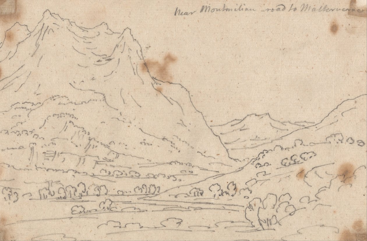 In der Nähe von Montmélian, Straße nach Malterverne von John Robert Cozens
