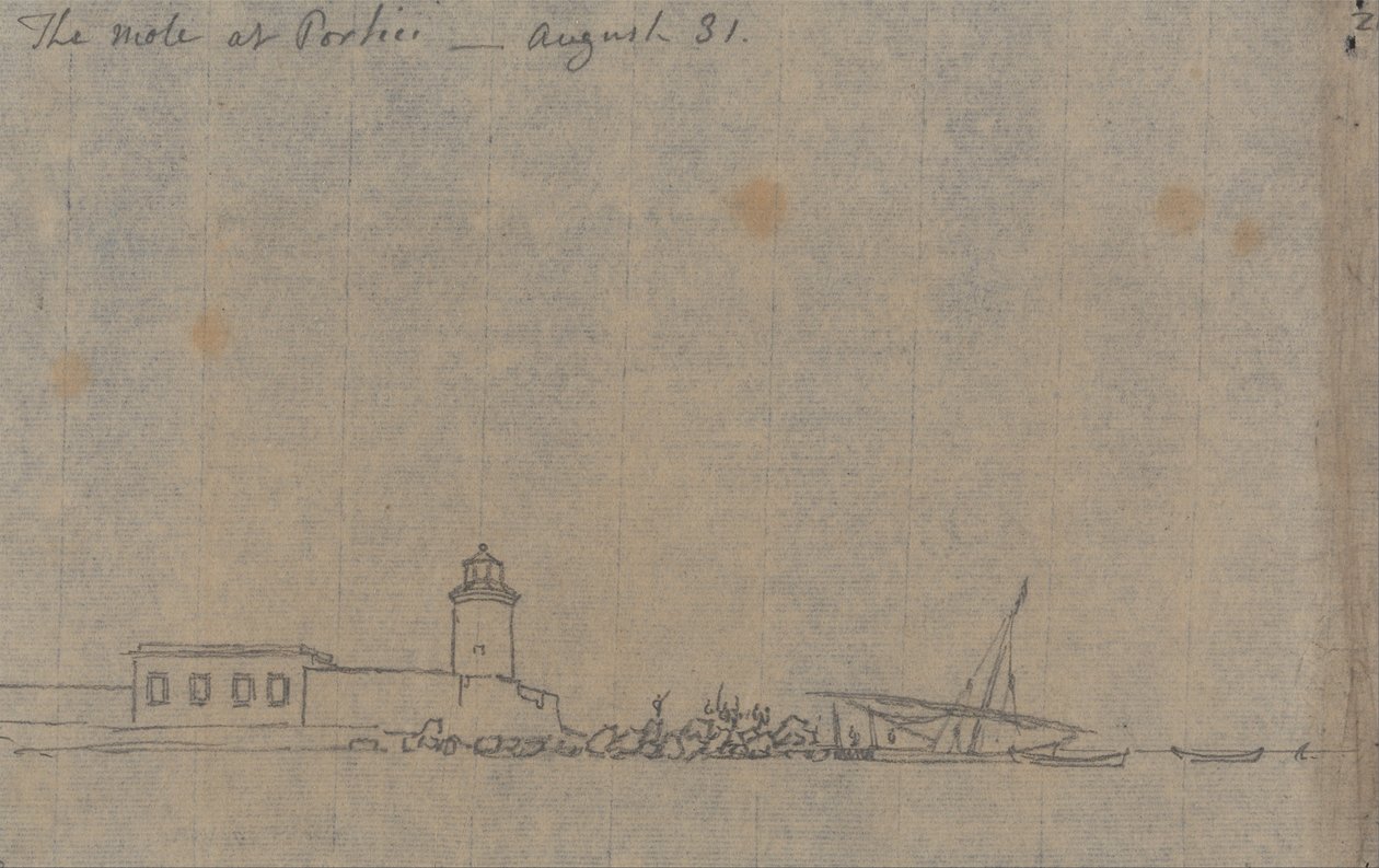Der Mole in Portici, 31. August von John Robert Cozens
