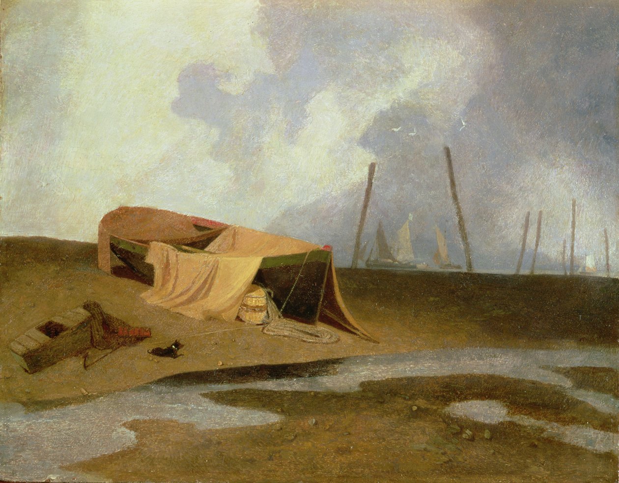 Boote am Strand von Greater Yarmouth von John Sell Cotman
