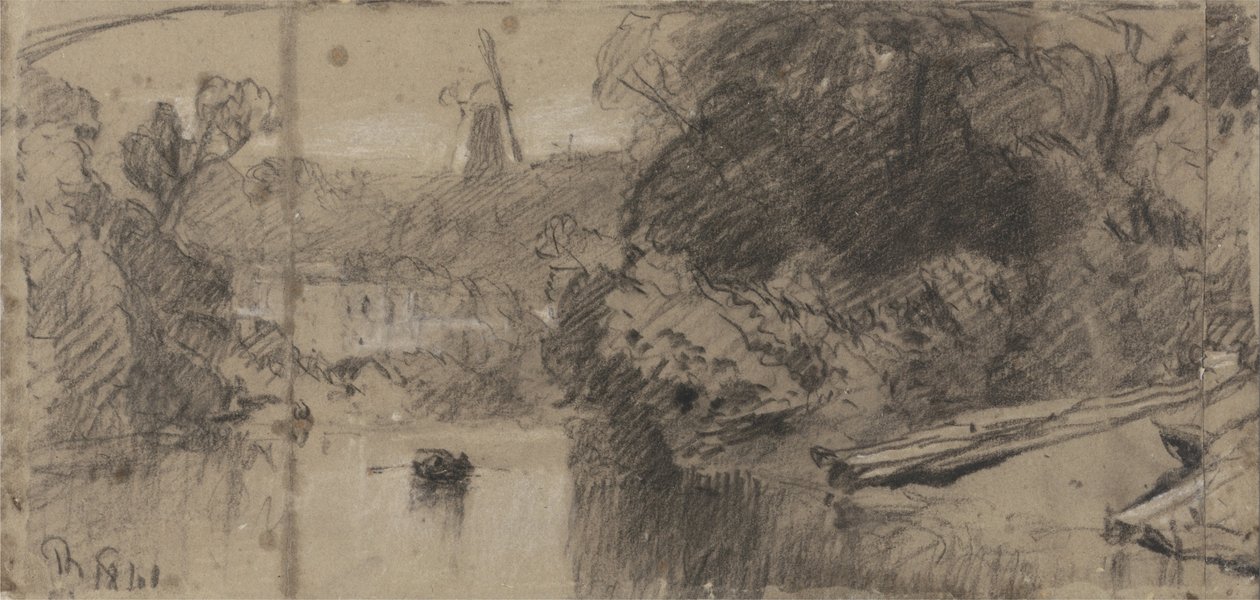 Flusslandschaft, wahrscheinlich in der Nähe von Thorpe, Norfolk von John Sell Cotman