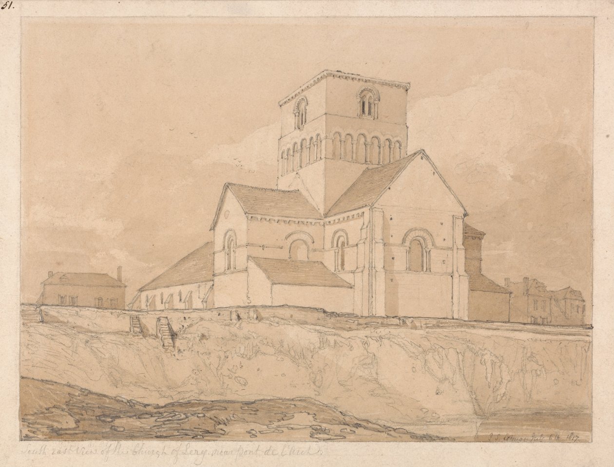Südostansicht der Kirche von Lery, bei Pont-de-l