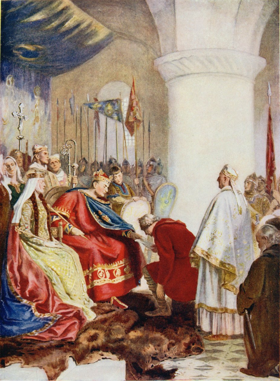 Wilhelm (1027-87) gewährt der Stadt London eine Charta, Illustration aus 