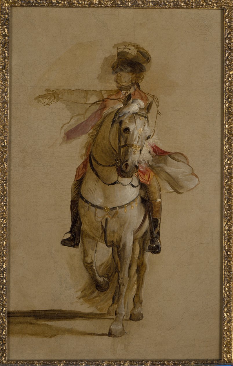 General George Augustus Eliott auf einem grauen Pferd, Studie für 