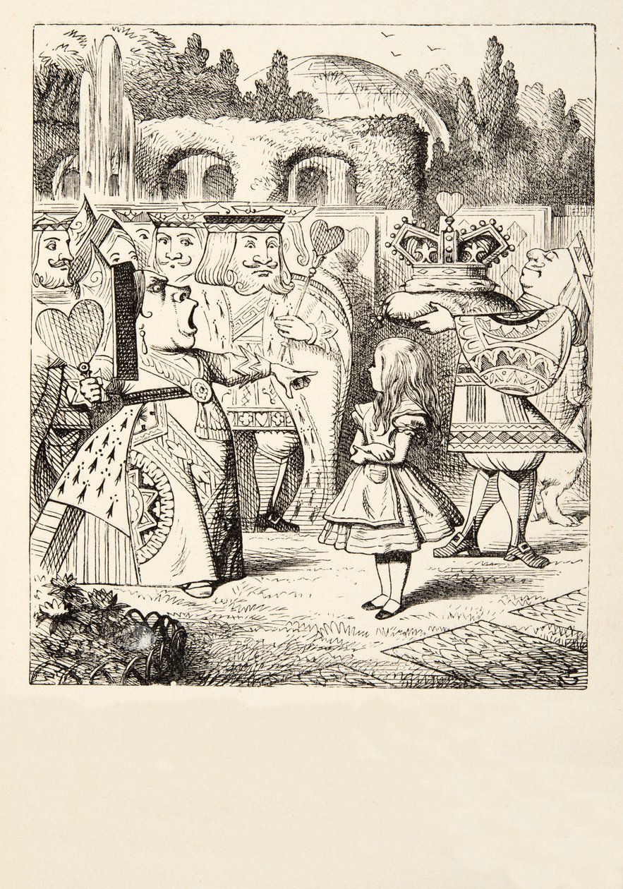 Kopf ab, aus Alice im Wunderland von Lewis Carroll, veröffentlicht 1891 von John Tenniel