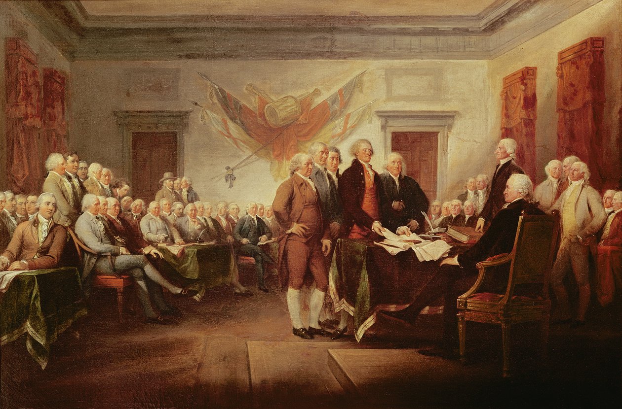 Unterzeichnung der Unabhängigkeitserklärung, 4. Juli 1776 von John Trumbull
