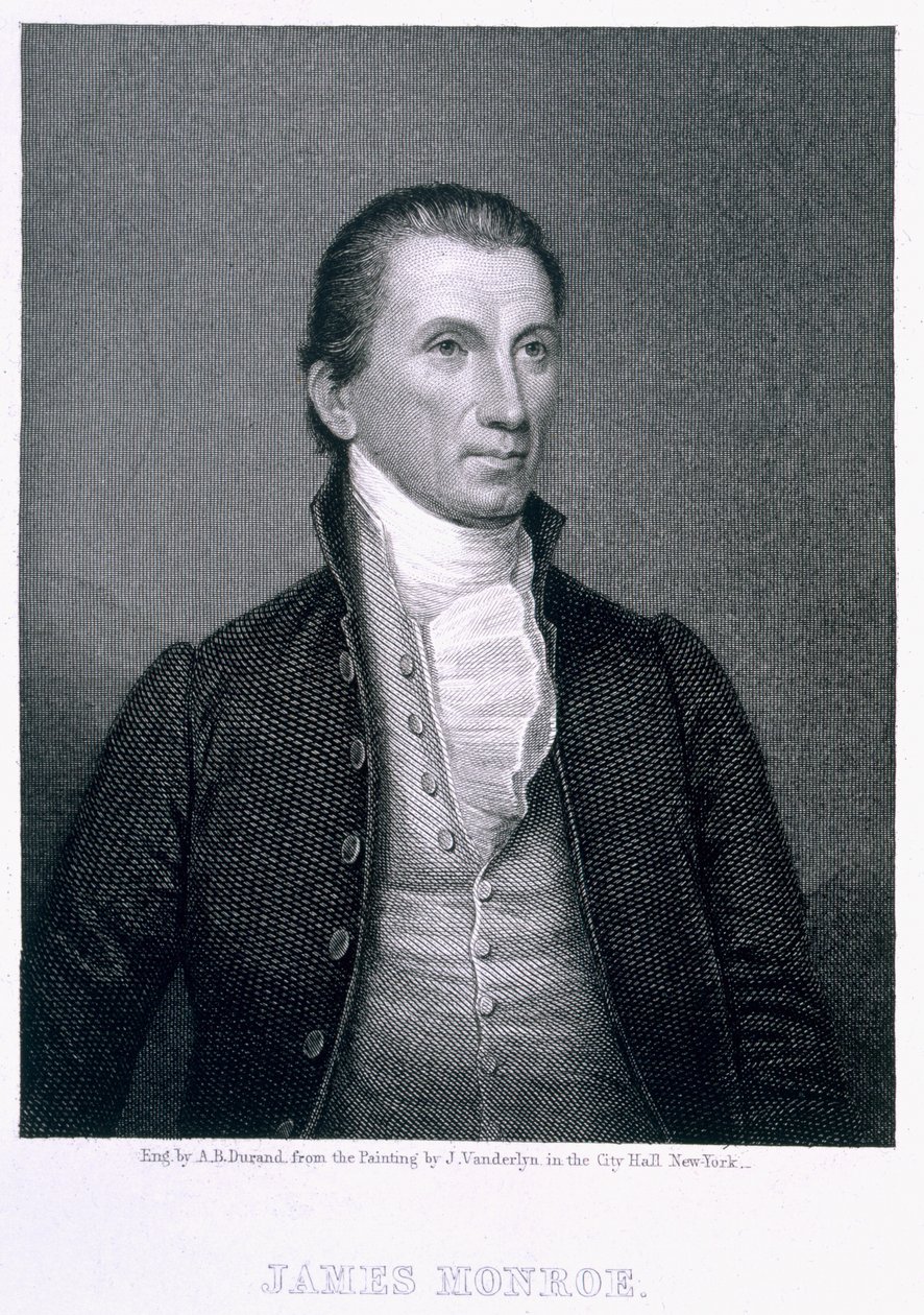 James Monroe, graviert von Asher Brown Durand (1796-1886) von John Vanderlyn