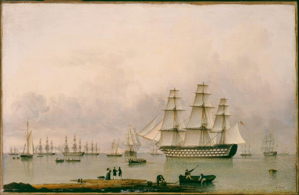 H.M.S. Queen in Portsmouth / Ward of Hull von John Ward of Hull