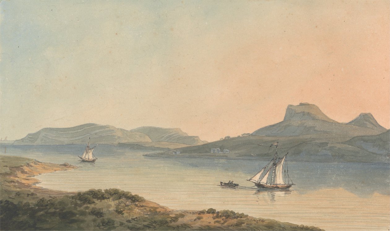 Blick auf die frühe Burg von Diganwy von John Warwick Smith
