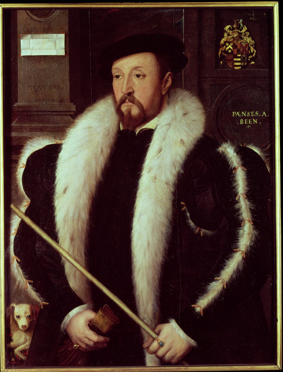 Thomas Wentworth, 1. Baron Wentworth von Nettlestead, 1549 (Tafel) von John Bettes the Younger