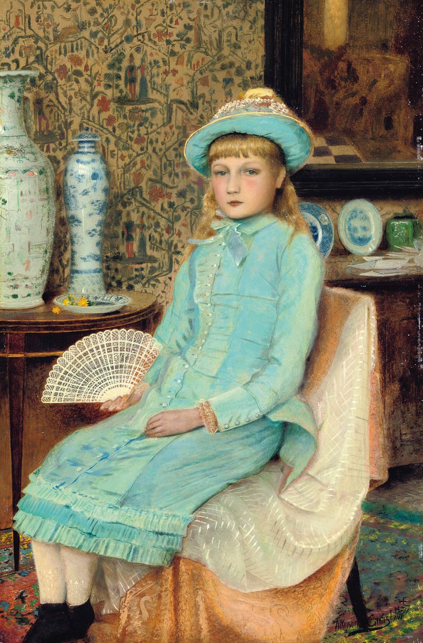 Blaue Glockenblume, 1877 von John Atkinson Grimshaw