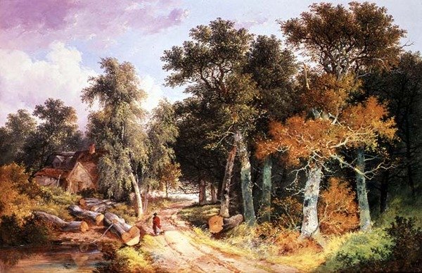 Landschaft auf dem Land von John Berney Ladbrooke