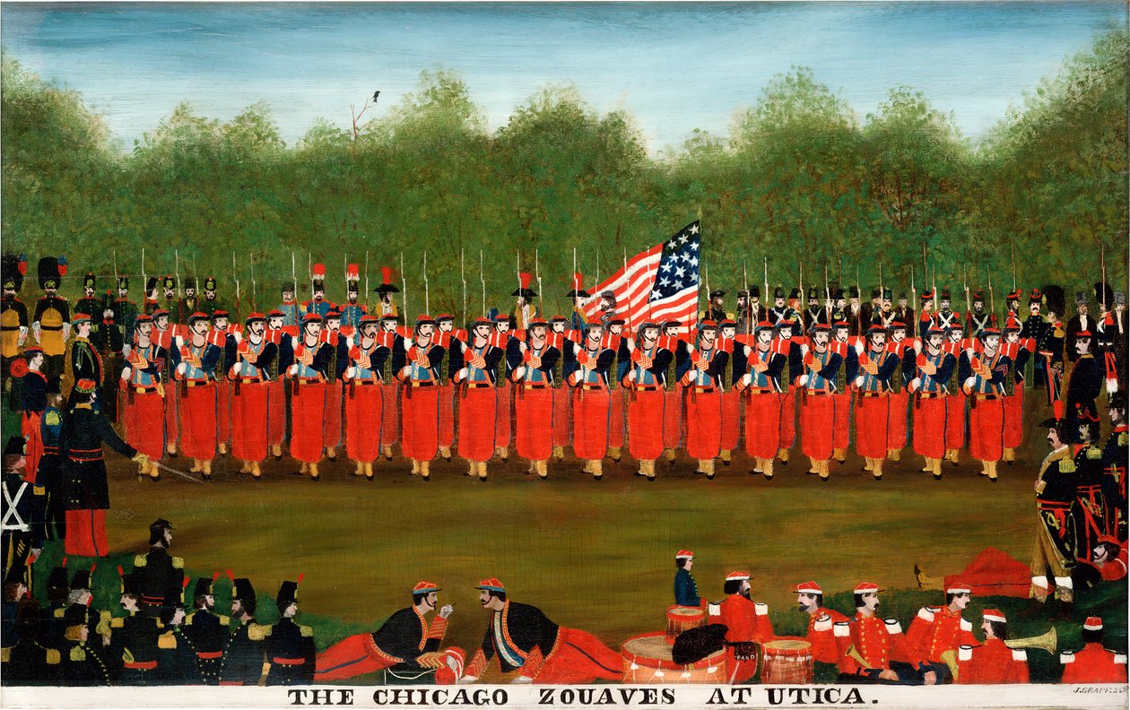 Die Chicago Zouaves in Utica, ca. 1860 von John Bernt Graff