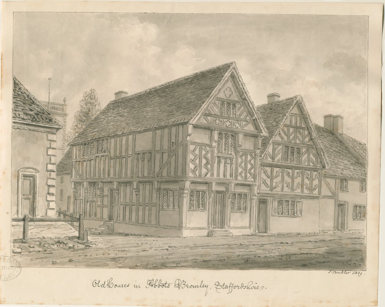 Abbots Bromley Alte Häuser von John Buckler