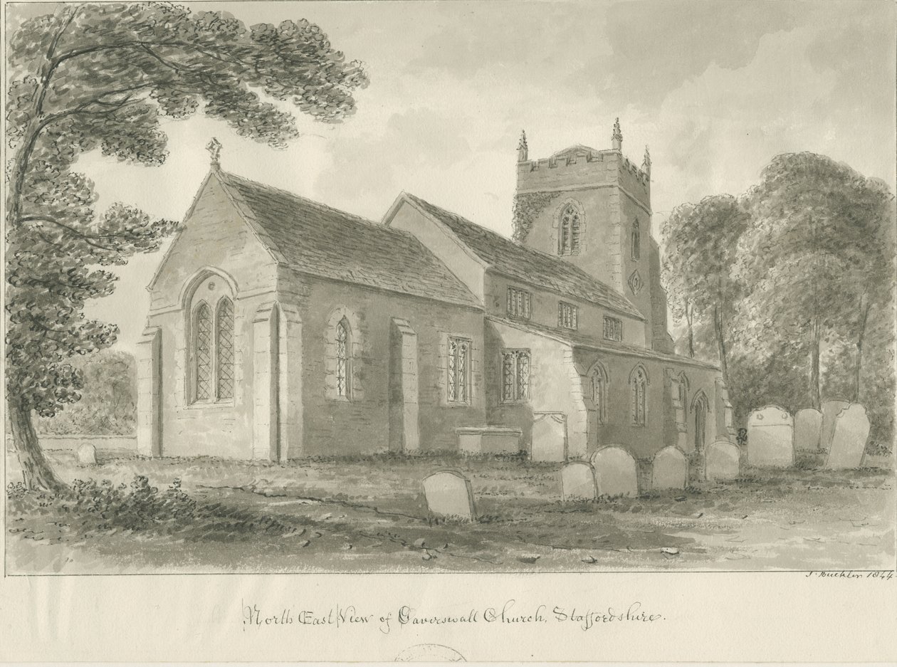 Caverswall Kirche von John Buckler