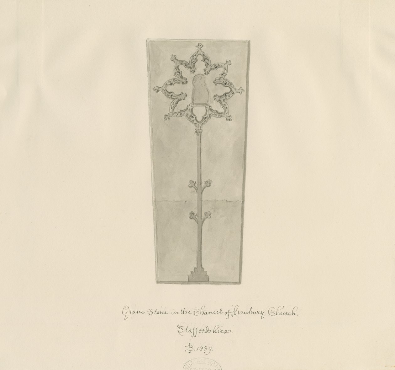 Hanbury Kirche - Grabstein von John Buckler