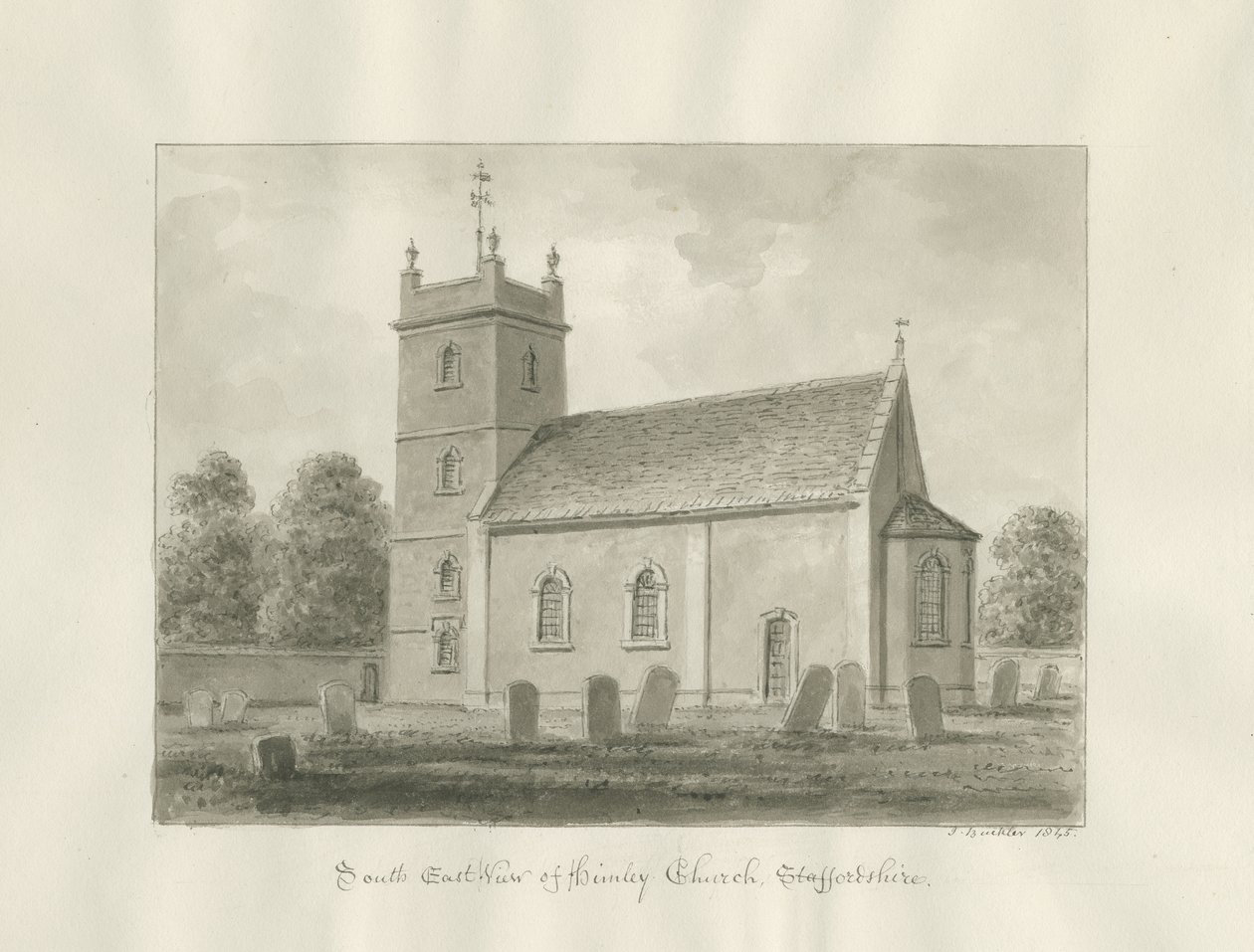 Himley Kirche von John Buckler