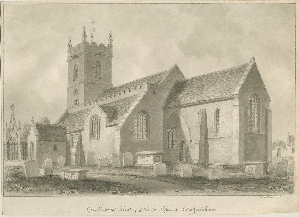 Standon Kirche von John Buckler