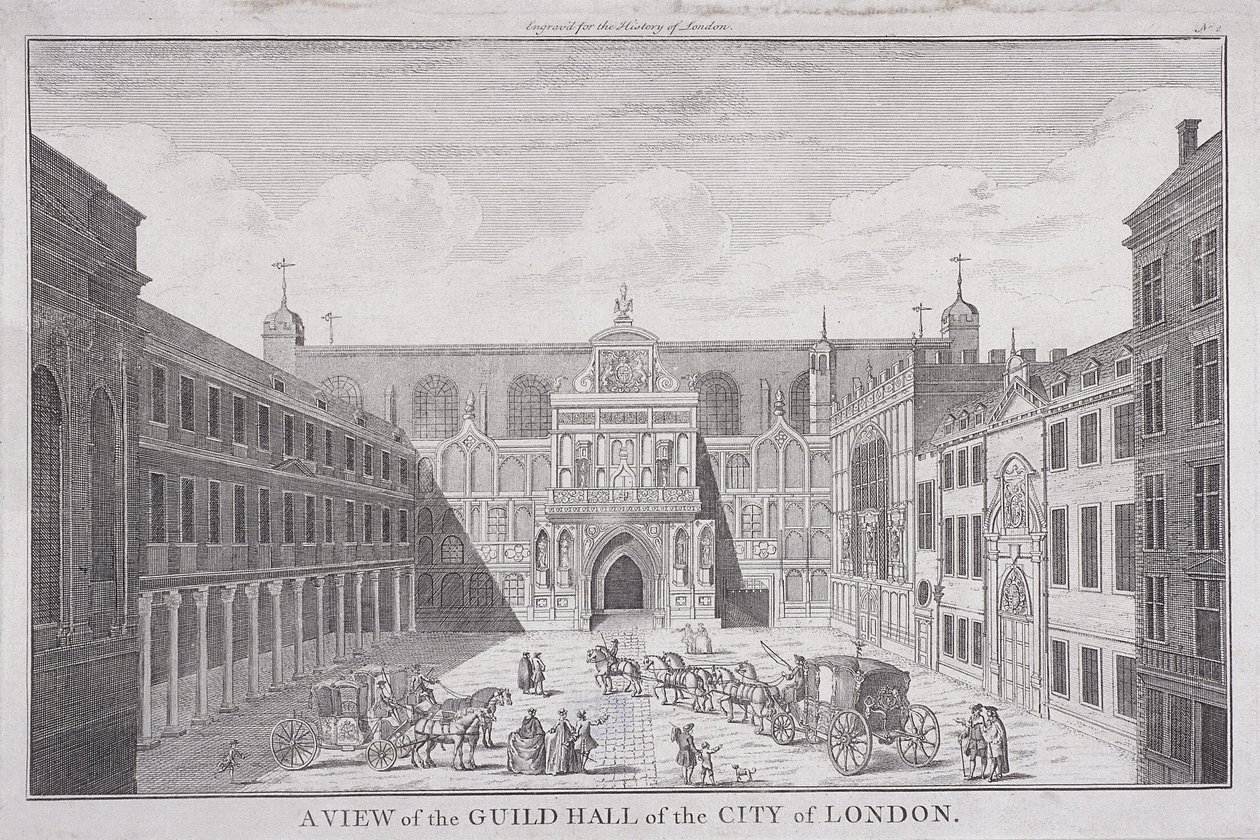 Guildhall, London, 1820 von John Chessell Buckler