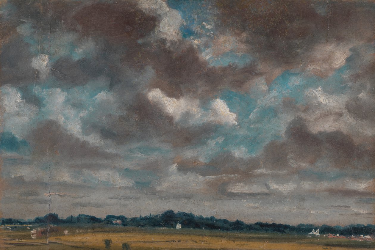 Weite Landschaft mit grauen Wolken, ca. 1821 von John Constable