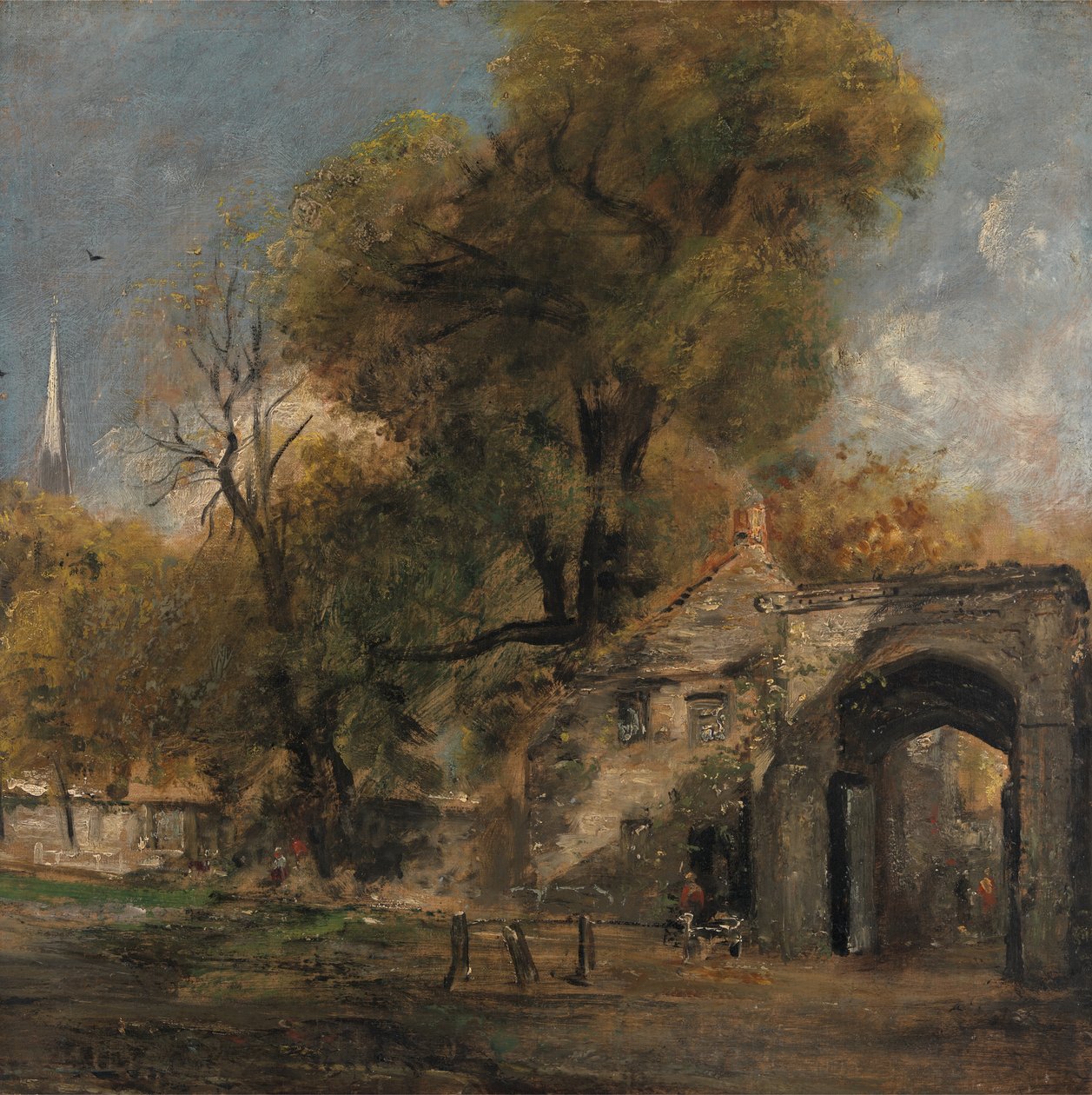 Harnham Gate, Salisbury, zwischen 1820 und 1821 von John Constable