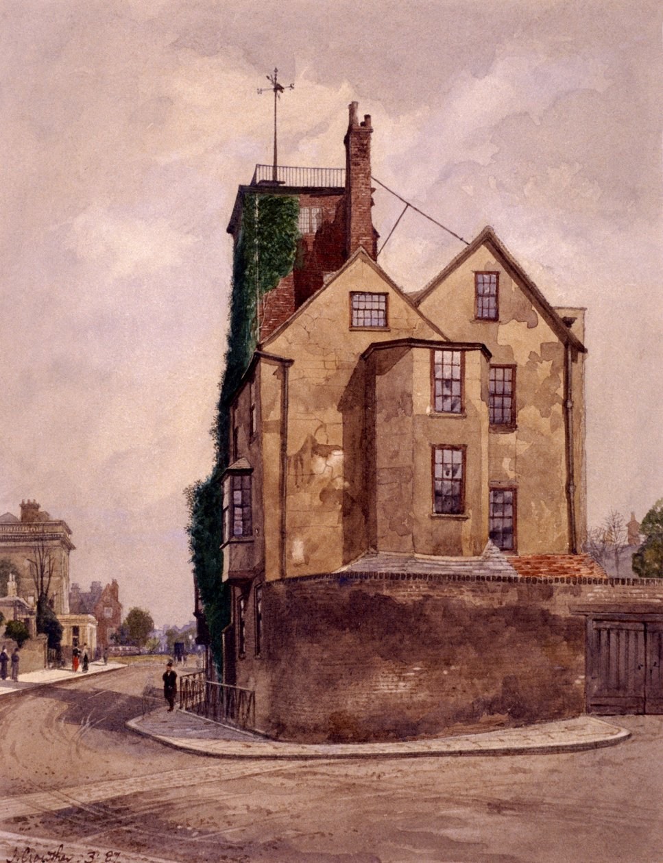 Canonbury Tower, Islington, London, 1887 von John Crowther