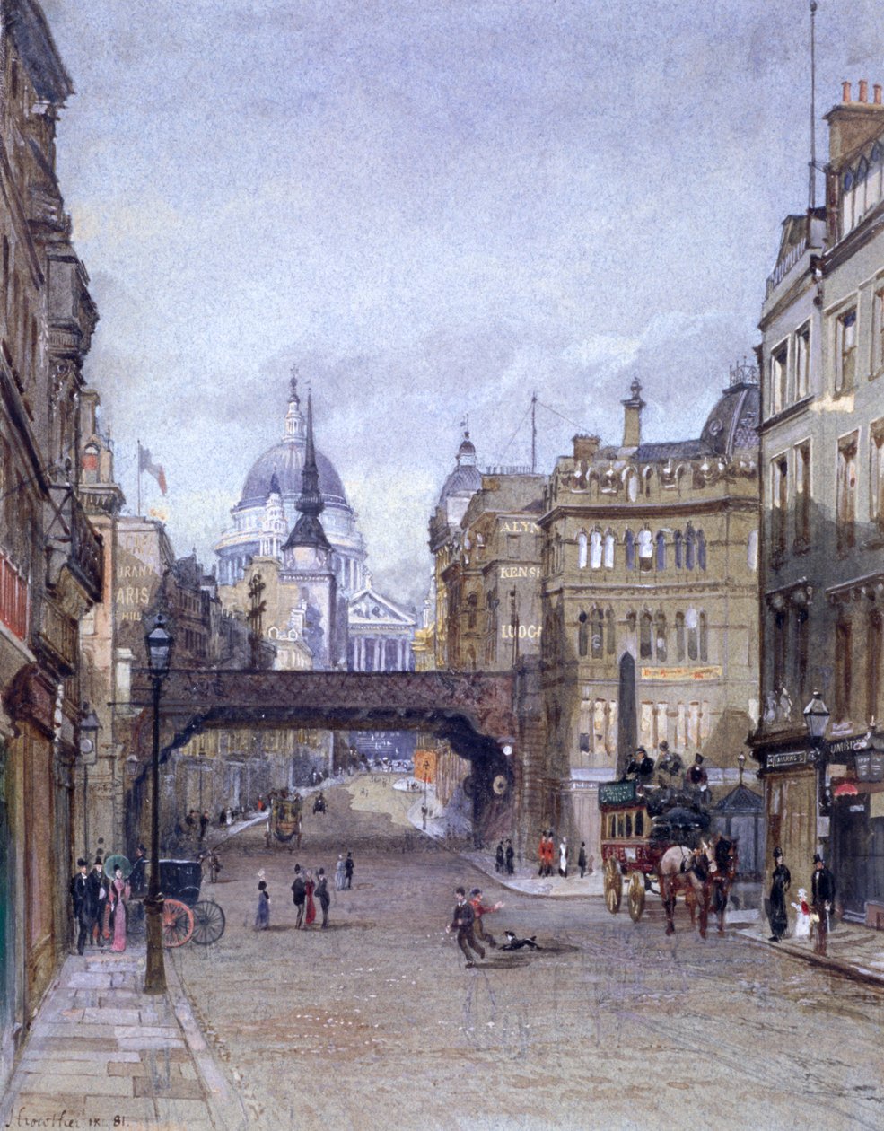 Ludgate Circus, London, 1881 von John Crowther