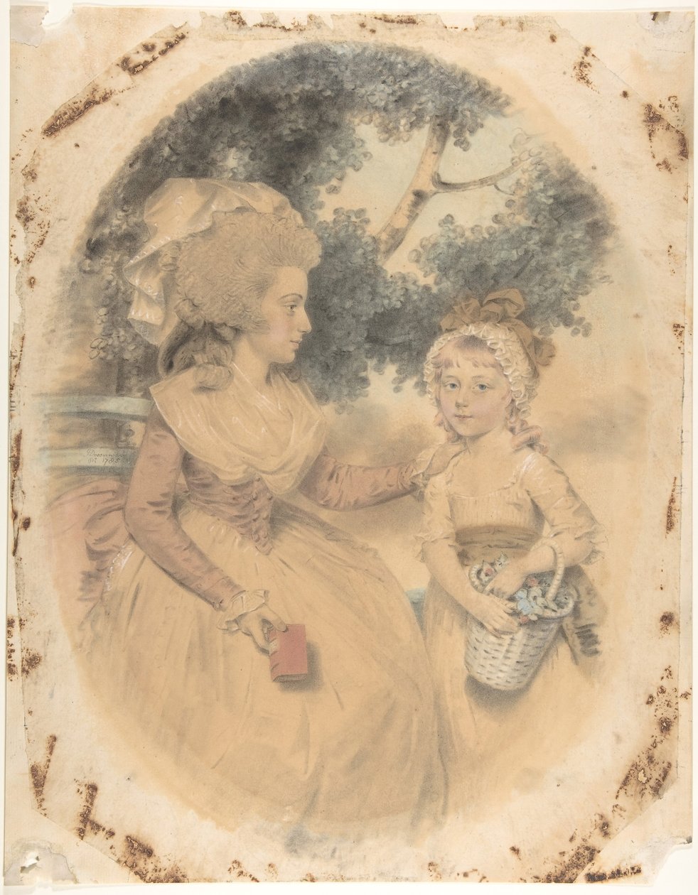 Mrs. Morgan und ihr Kind, 1785 von John Downman