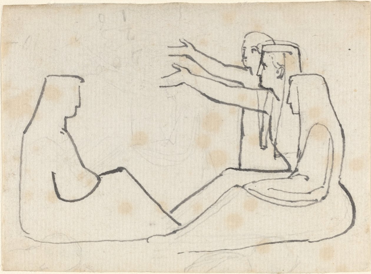 Vier sitzende Figuren von John Flaxman