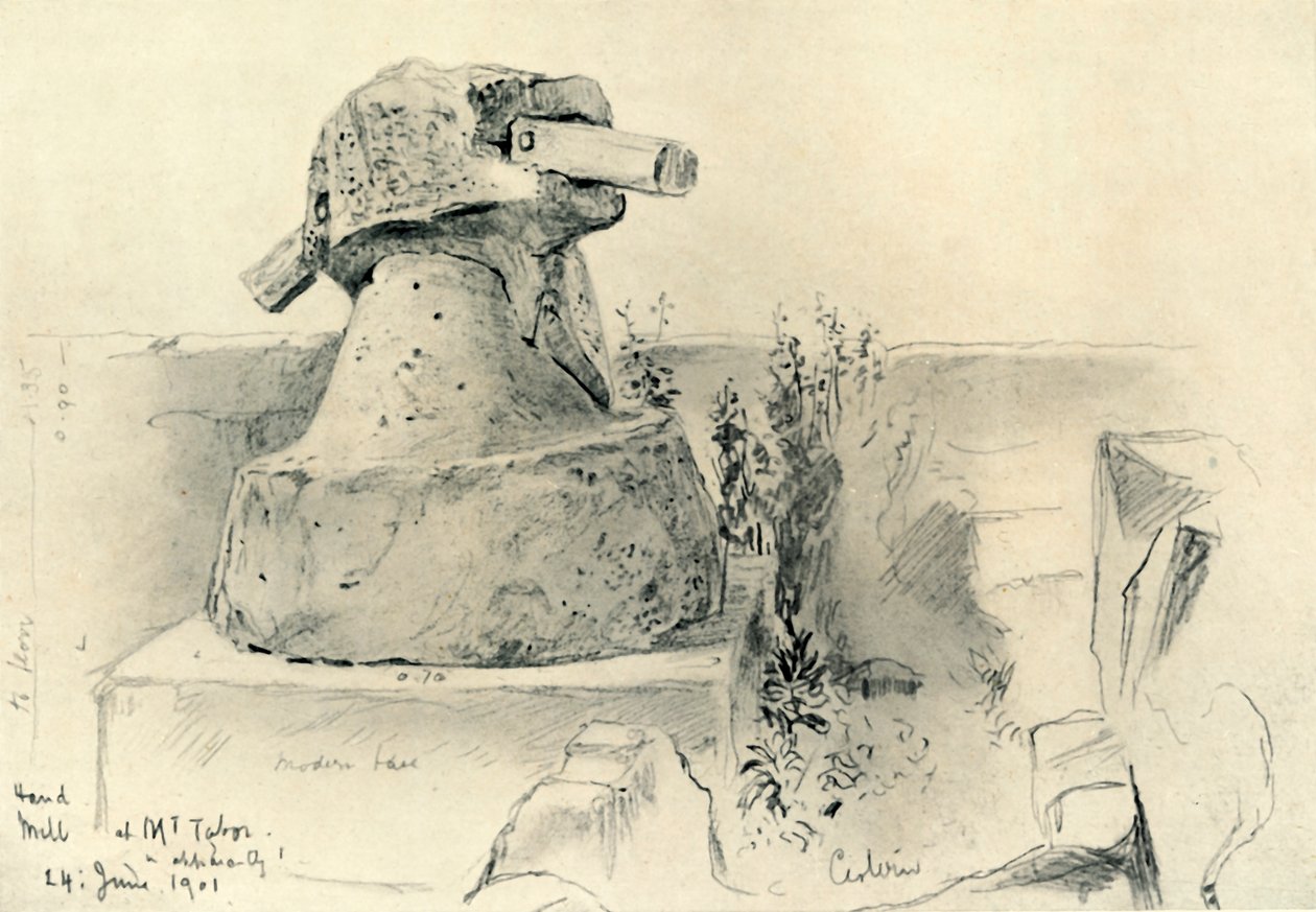 Alte Handmühle am Berg Tabor, 1902 von John Fulleylove