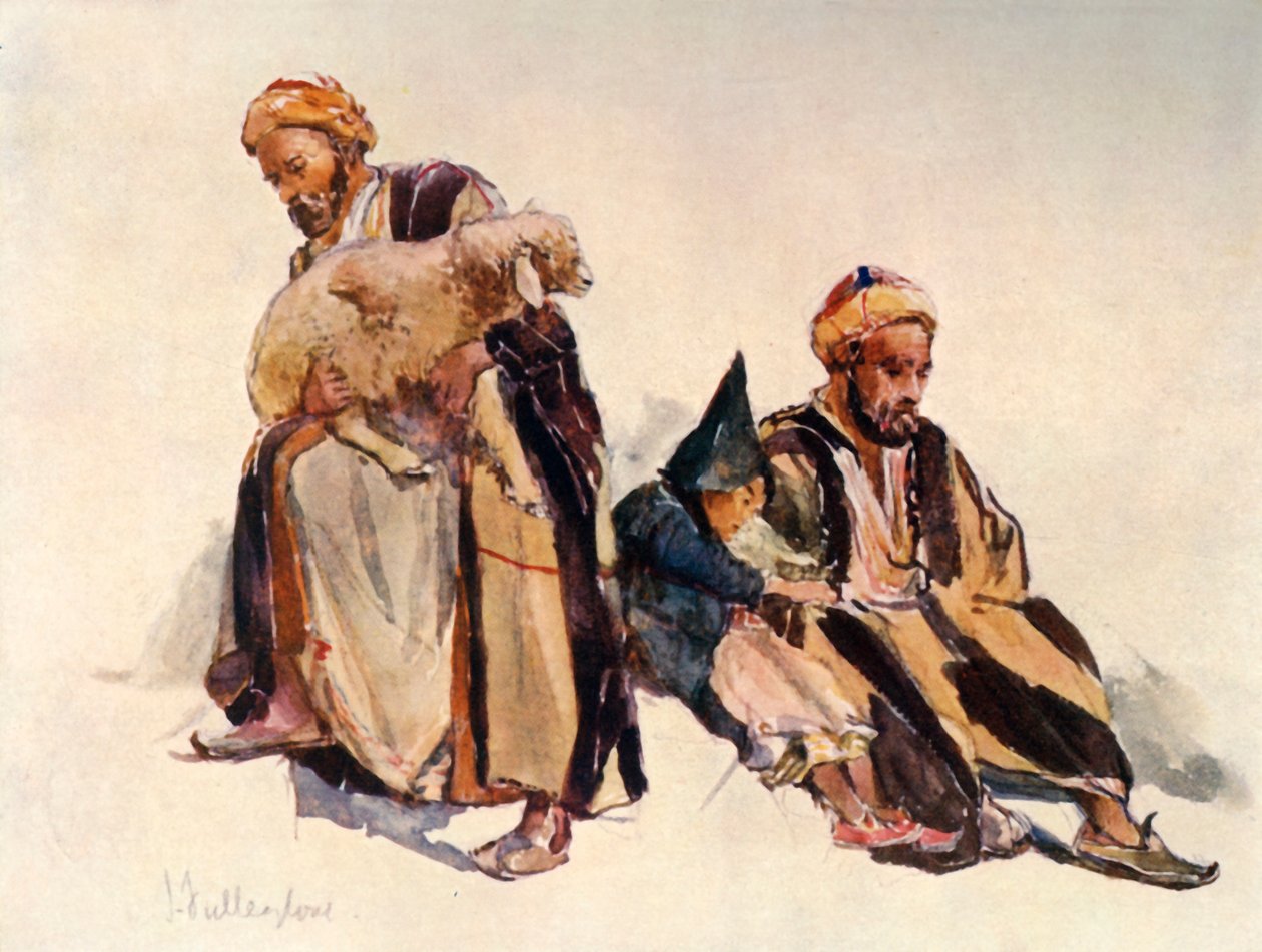 Syrische Hirten und Hirtenjunge, 1902 von John Fulleylove