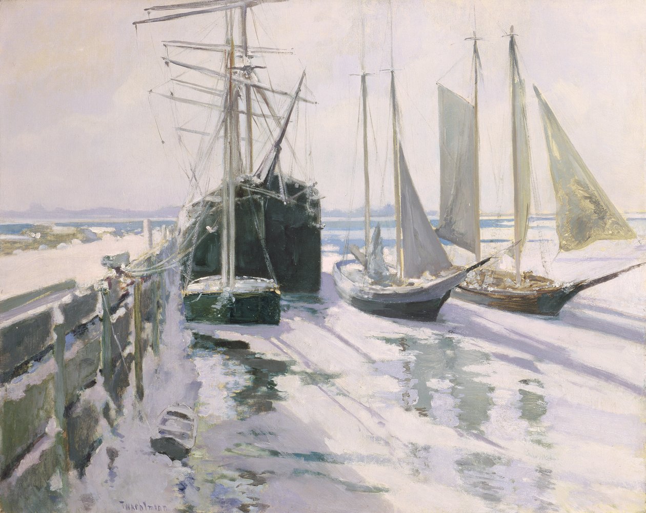 Küste von Connecticut, Winter, ca. 1893 von John Henry Twachtman