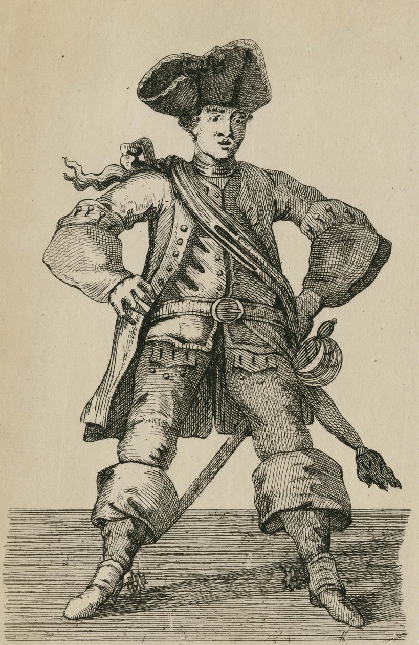 Cibber in der Rolle des Ancient Pistol von John Laguerre