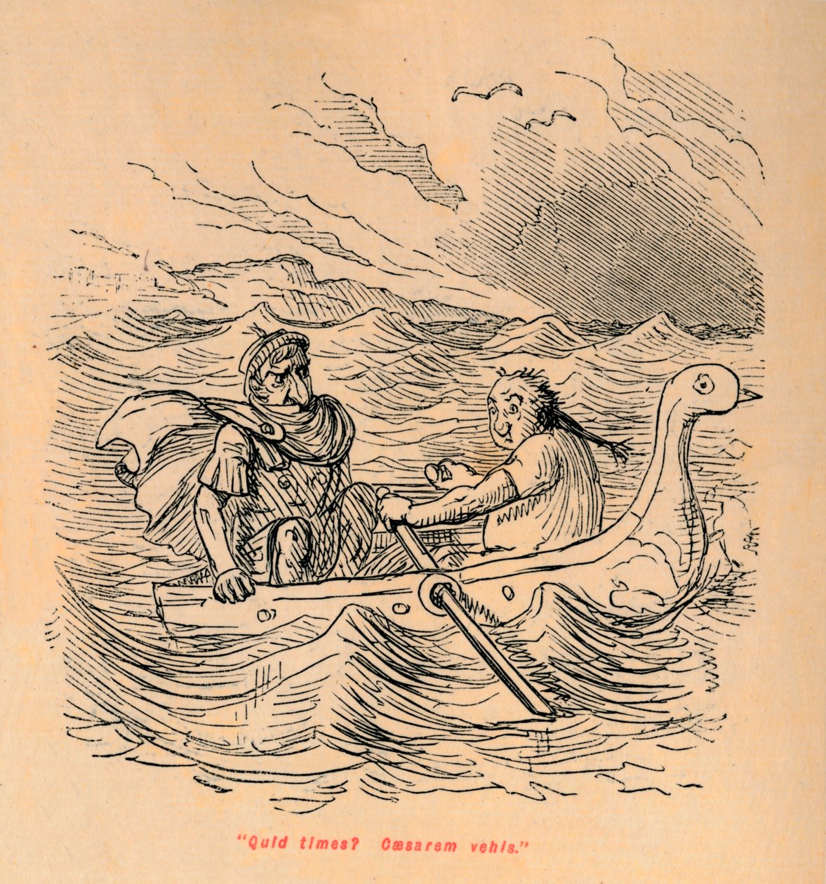 Quid times Caesarem vehis, 1852 von John Leech