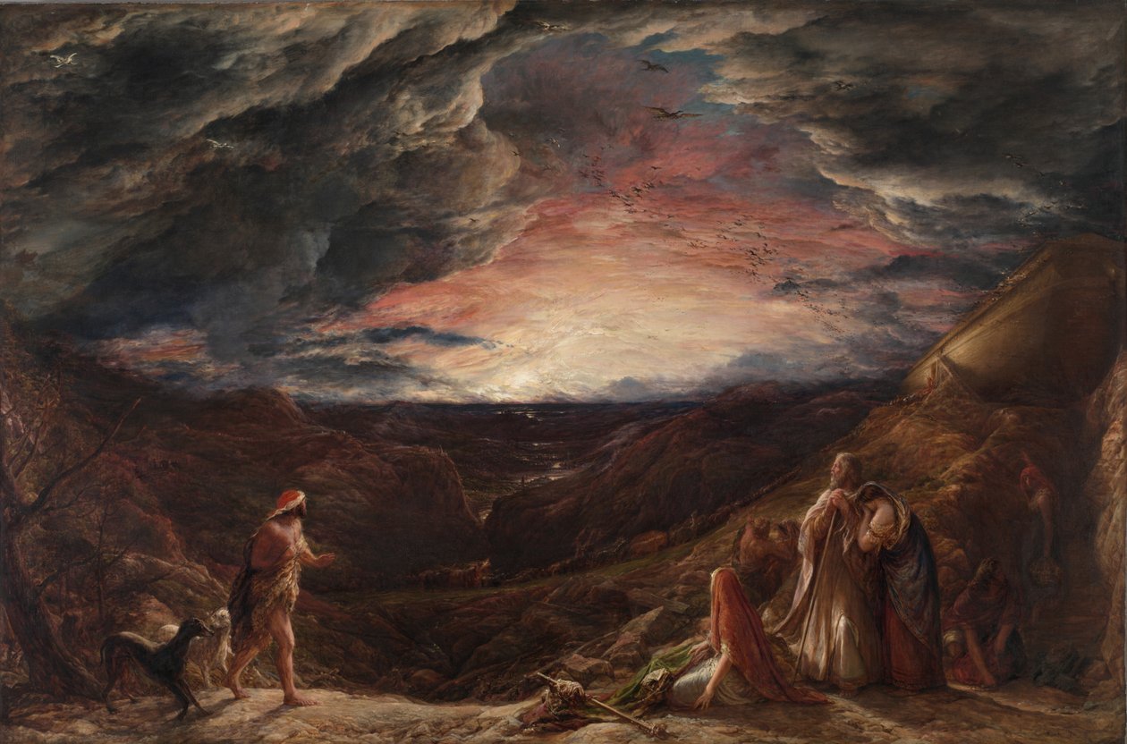 Noah: Der Vorabend der Sintflut, 1848 von John Linnell