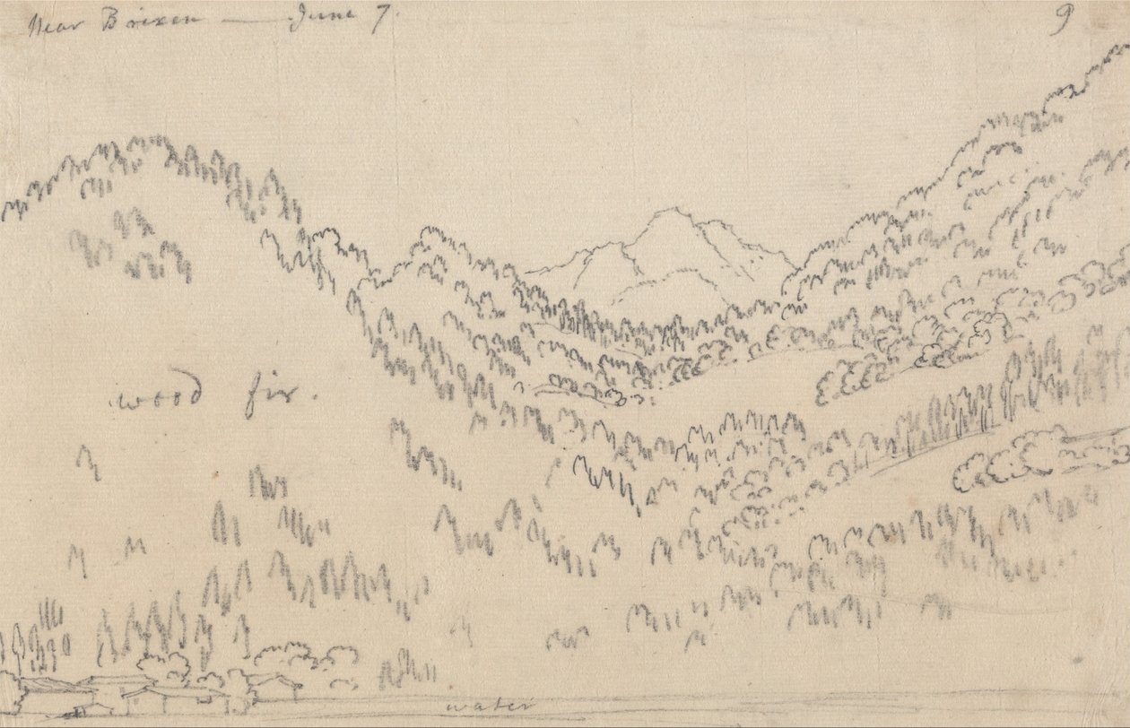 In der Nähe von Brixen, 7. Juni von John Robert Cozens