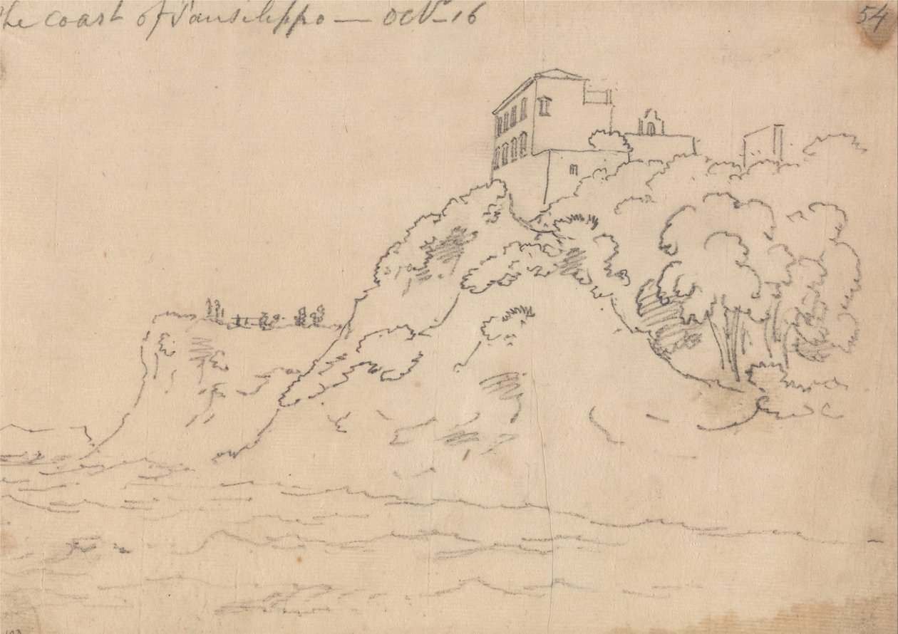 Die Küste von Posillipo, 16. Oktober von John Robert Cozens