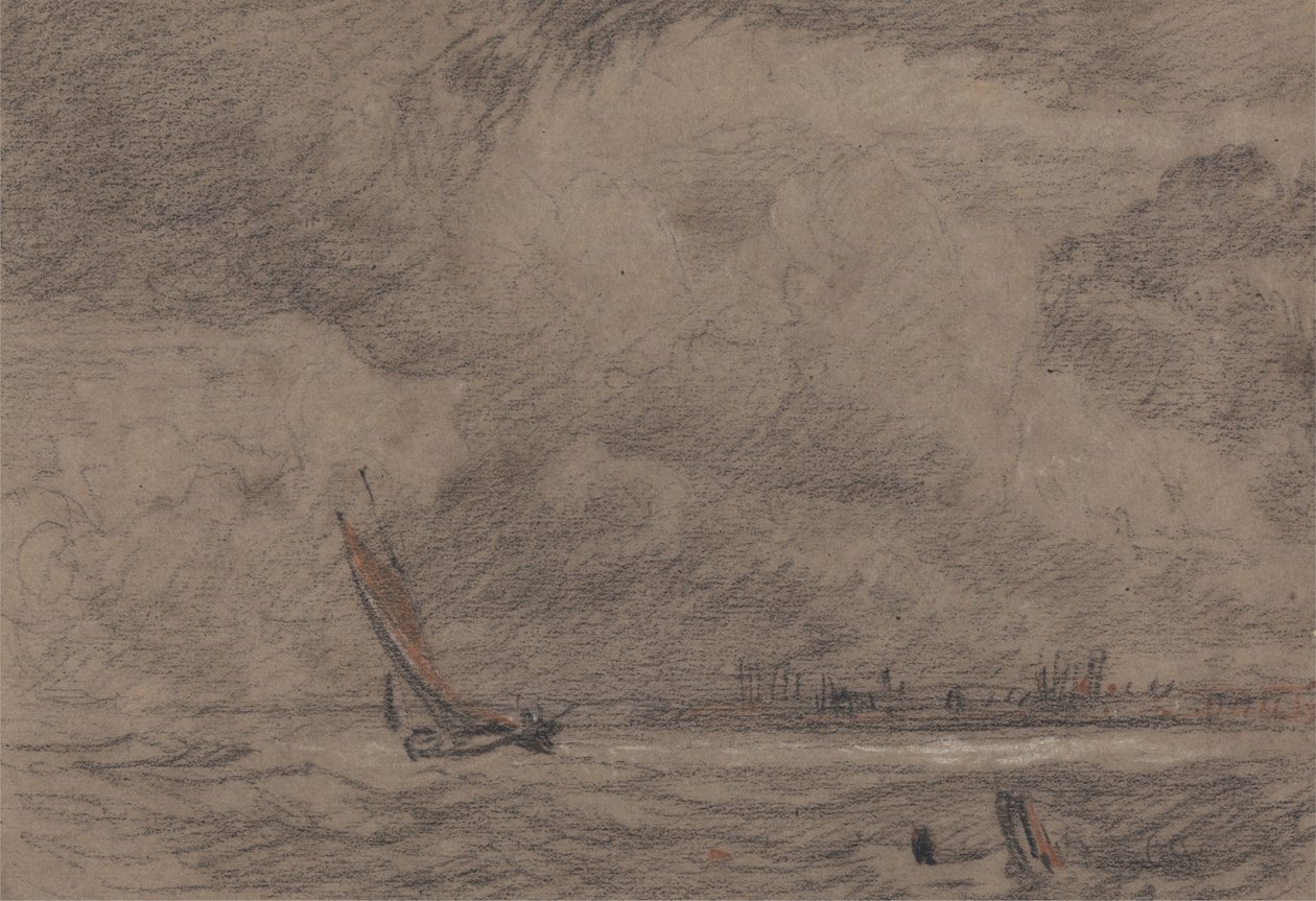 Fischereifahrzeug vor Yarmouth von John Sell Cotman