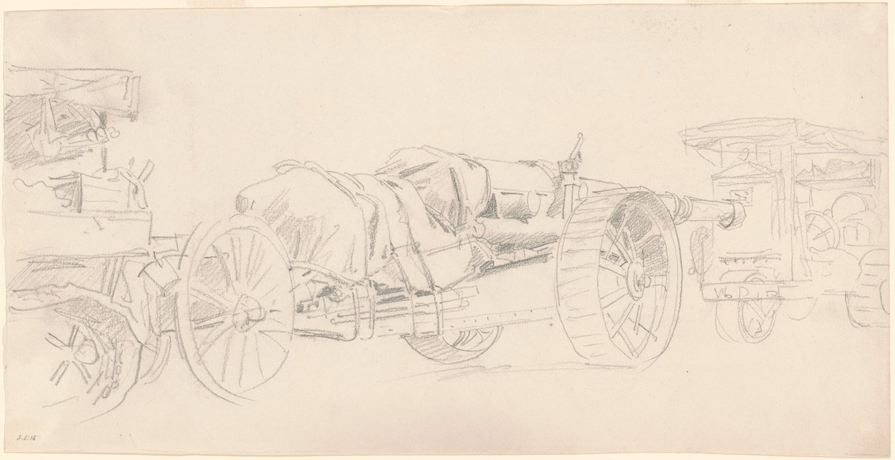 Kanonenanhänger, Frankreich, 1918 von John Singer Sargent