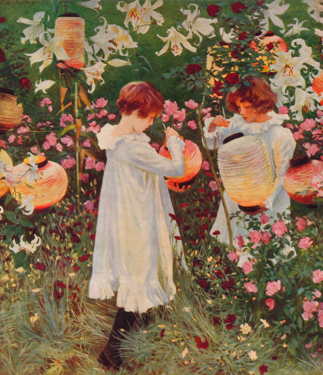 Nelke, Lilie, Lilie, Rose von John Singer Sargent